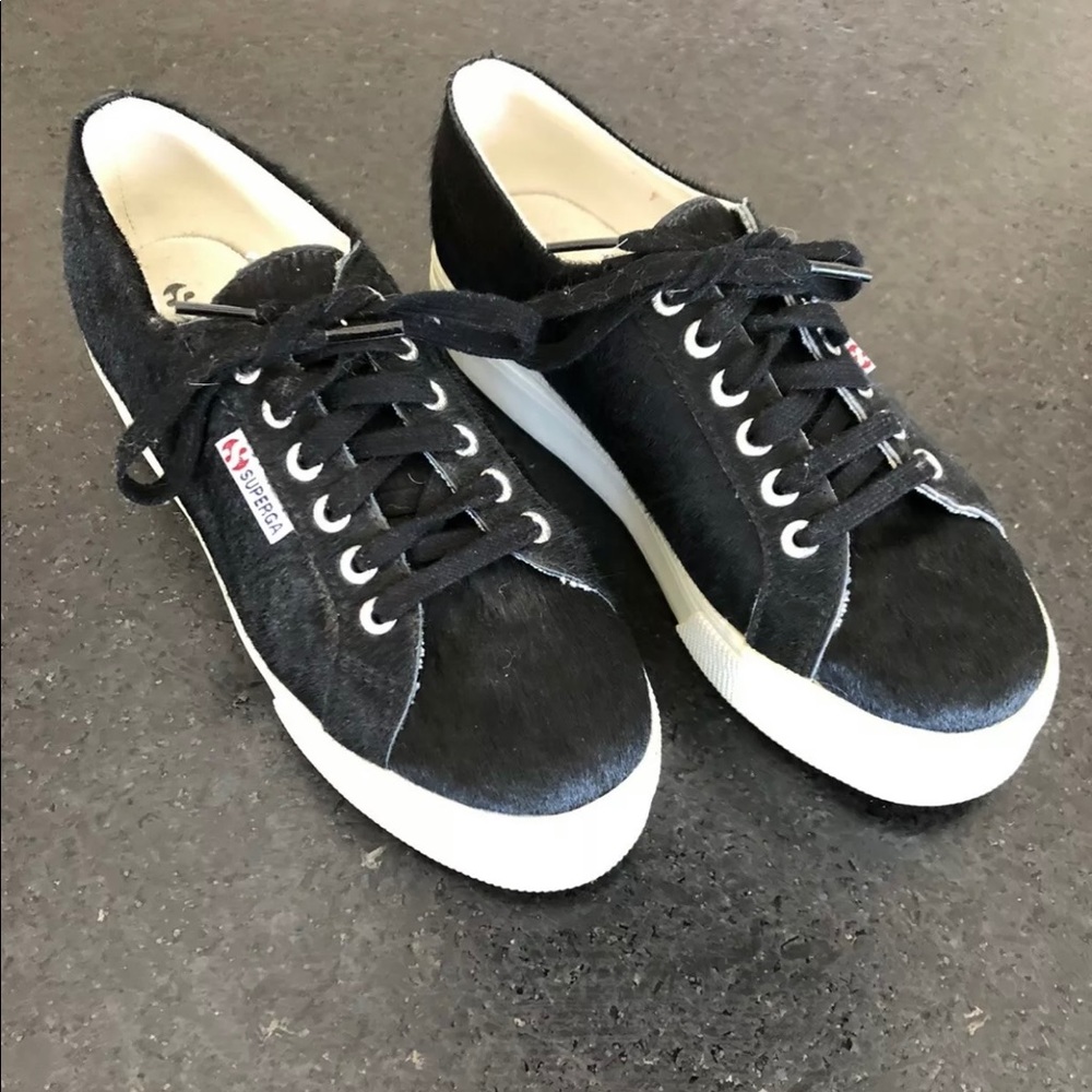 Calf Hair Platform Superga Sneakers 39